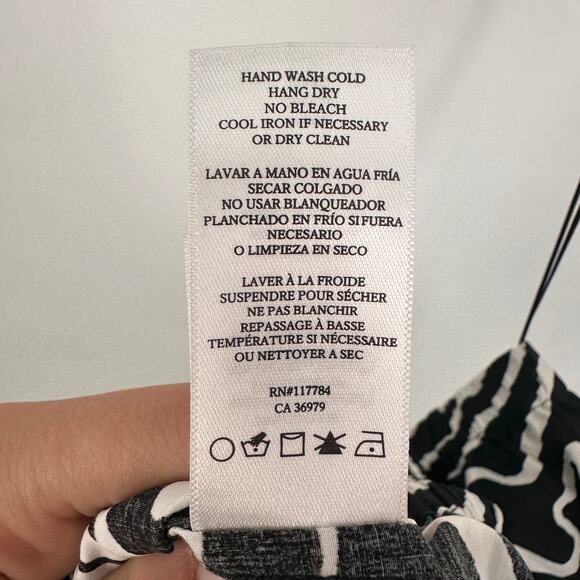 RAILS NWT Evy One Shoulder Blouse in Black White Contour Lines  // L - Picture 10 of 11